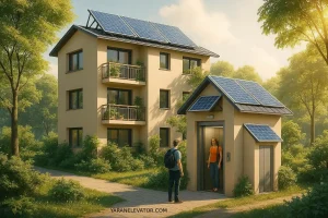 آسانسور خورشیدی؛ گامی نو به سوی ساختمانهای سبز و کممصرف 2 آسانسور خورشیدی با استفاده از انرژی پاک