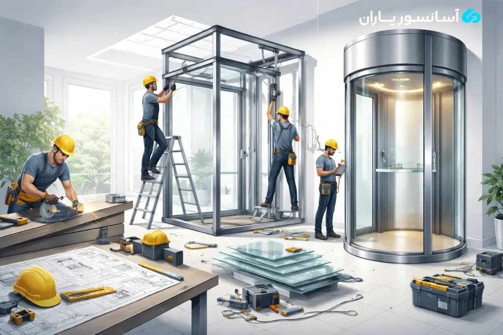 از ایده تا اجرا: مراحل طراحی و نصب هوم لیفت شیشه ای در ساختمان مسکونی 1 از ایده تا اجرا: مراحل طراحی و نصب هوم لیفت شیشه ای در ساختمان مسکونی