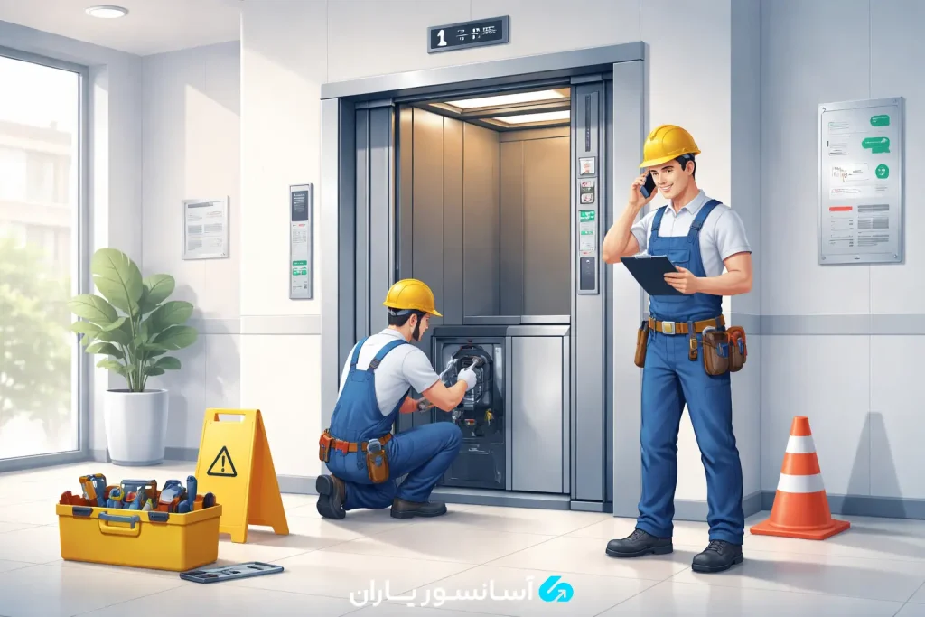 گیر کردن آسانسور: ۱۰ دلیل واقعی و راهحل فوری برای هر ساختمان 1 گیر کردن آسانسور: ۱۰ دلیل واقعی و راهحل فوری برای هر ساختمان